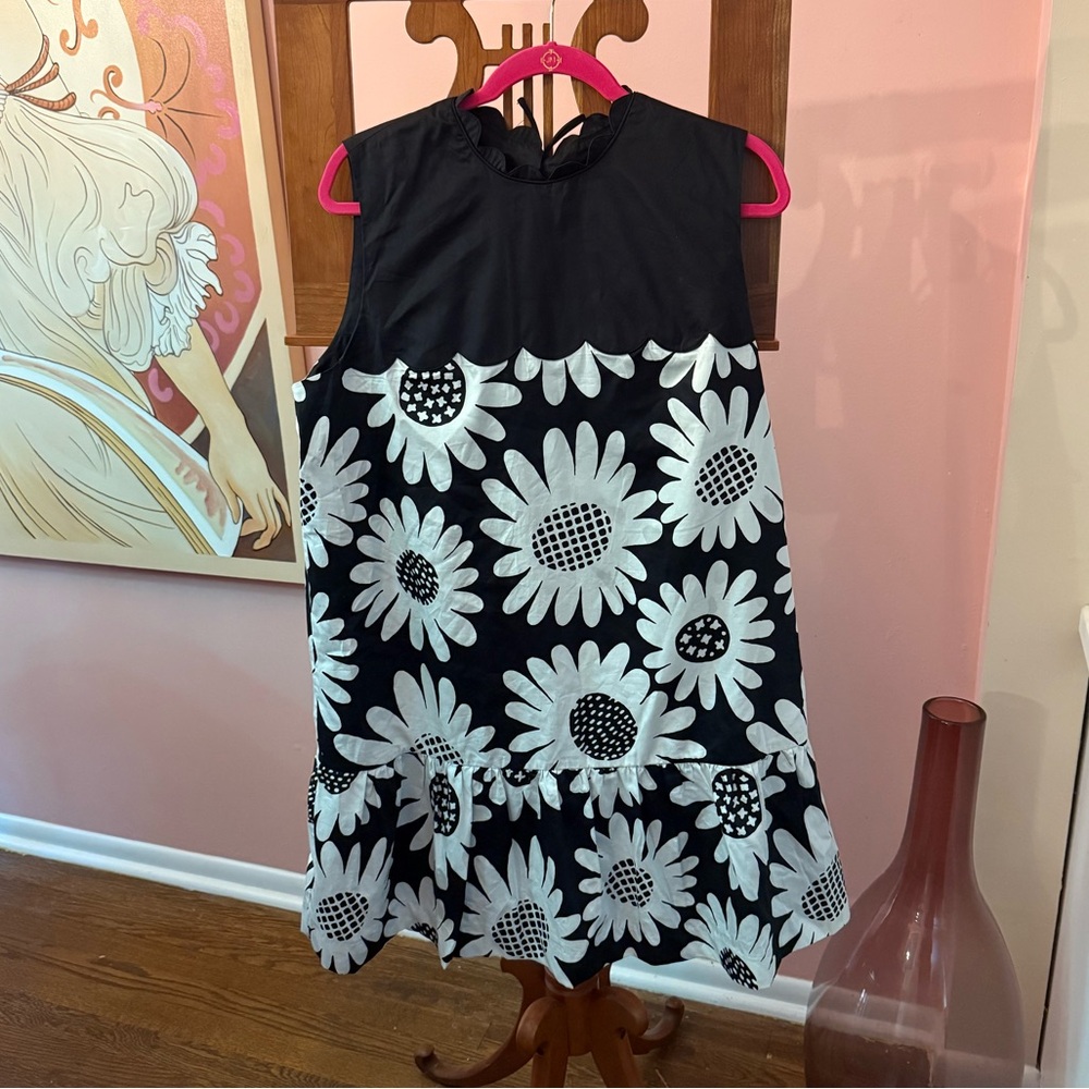 Victoria Beckham Black and White Daisy Kids Dress